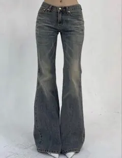 Dazy Tall ウエストスリムフィットフレアレッグジーンズフレアパンツ