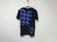 本物メルシーボークーmercibeaucoup,コットンプリント半袖TシャツL黒のサムネイル