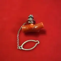 珊瑚　ネクタイピン