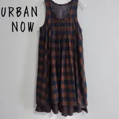 URBAN NOW ノースリーブ チェック柄 ワンピース