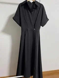ブラック シャツワンピース Mサイズ 半袖
