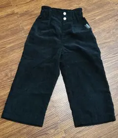黒 コーデュロイ ワイドパンツ