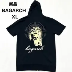 新品　バガーチ　BAGARCH パーカー　ジッパー　半袖　ブラック　XLのサムネイル