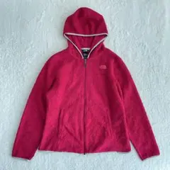 ノースフェイス ボアフリースパーカー L レディース レッド ジップ フーディー