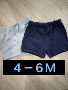 H&M ベビー パンツ ショートパンツ 2枚セット 4-6M