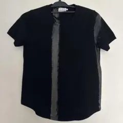 MAX&Co. ニットTシャツ グレーライン　ブラック イタリア製　美品のサムネイル