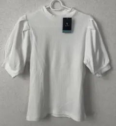 新品 Avail パフスリーブ リブカットソー ホワイト Lサイズのサムネイル