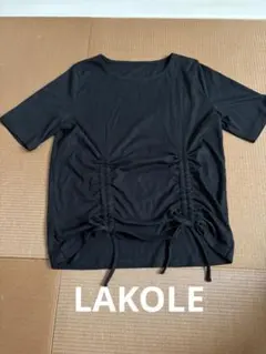 LAKOLE ドロスト 半袖カットソー ブラック F