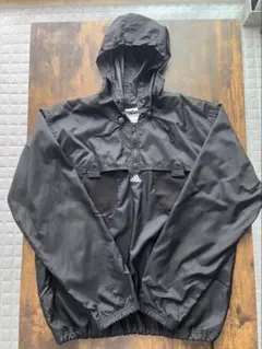 adidas 黒 アノラックナイロンジャケット size L 古着