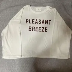 Samansa Mos2 blue 白Tシャツ　フリー