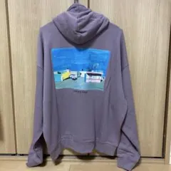 バックプリントパープルパーカー　XL