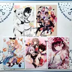 あやかしトライアングル　特典　5点　イラストカード　クリアシートのサムネイル