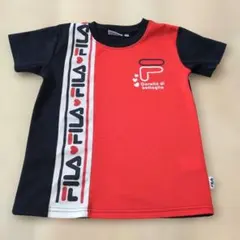 FILA キッズ Tシャツ レッド ネイビー 140cm