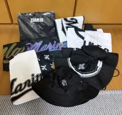 千葉ロッテマリーンズ 配布グッズ 9点まとめ売り ユニフォーム タオル 帽子他