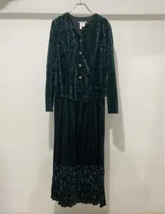 ベロア ロングワンピース