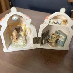 うさぎのオルゴールとブランコの人形 置物セット - メルカリ