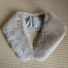 【更にお値下げ❗️】ベージュ　ファーショール 保管品