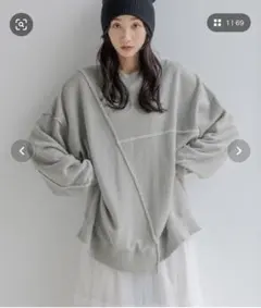 ローリーズファーム リメイクフウウラケ　グレー　ロング