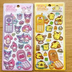 平成はっぴーフォン　シール　ぷくぷくシール　サンリオ　クロミ　マイメロ　ポム