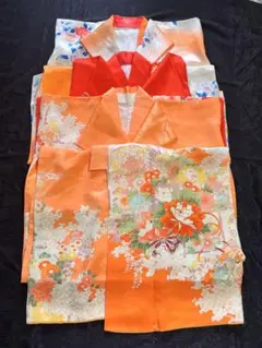四つ身女の子着物　3点まとめ売り