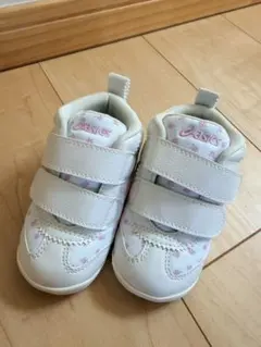 asics アシックス　花柄　ベビーシューズ　13.5cm