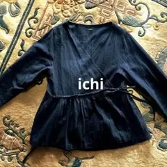 ichi イチ 藍染カシュクール　ブラウス　トップス　お値下げ‼️