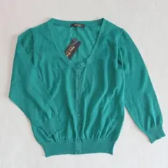 新品✨Joky gal ニットカーディガン S-M グリーン　薄手