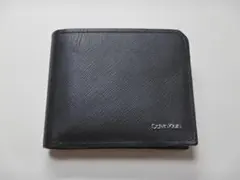 Calvin Klein カルバンクライン 二つ折り財布 ブラック レザー