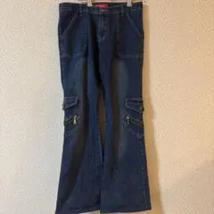 nuopai ブーツカットデニム ダークブルー