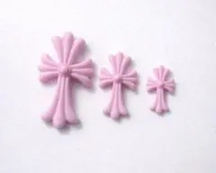 【今日限定値下げ中】ピンク クロス型 ネイルパーツ 3サイズセット