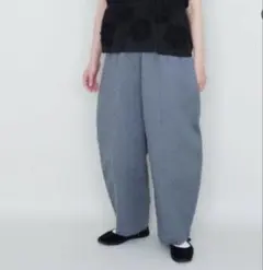 qiri 刺子パンツ　ブルーグレー