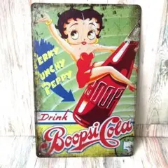 ブリキ看板☆ BETTY BOOP CORA ベティ ブープ コーラ 334