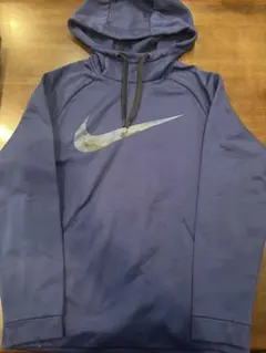 NIKE DRI-FIT 裏起毛プルオーバーパーカー L ブルー