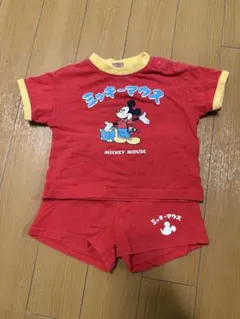 ディズニー　半袖Tシャツ　ハーフパンツ　セットアップ　ミッキー