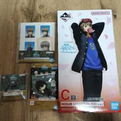 銀八先生銀魂一番くじC賞I賞沖田総悟フィギュアステッカーF賞バッヂH賞未開封