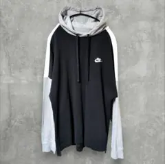 NIKE ナイキ バイカラー パーカー ロンT フーディー 刺繍ロゴ