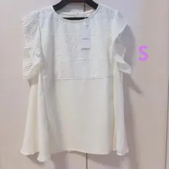【新品】anatelier アナトリエ　刺繍レーストップス　キナリ　 S