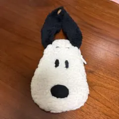 スヌーピー顔型ボアポーチ　セキグチ