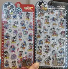 Disney ミッキー　3Dアクリルシール　2枚セット