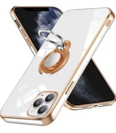 iPhone 11 Pro Max ケース リング付き シリコン 耐衝撃