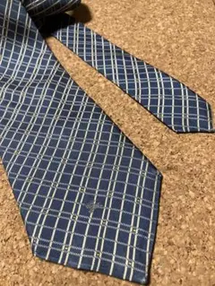 BURBREEY ネクタイ ネイビー チェック柄 シルク ビジネス　バーバリー