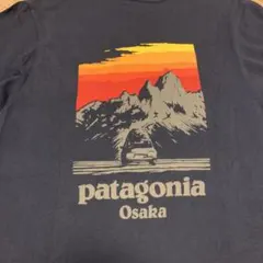 patagonia Tシャツ 大阪デザイン 紺オーガニックコットンMens XS
