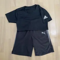 adidasTシャツ160 と PUMAハーフパンツ150