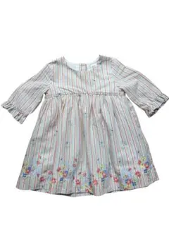 baby GAP ストライプ花柄ワンピース 12-18ヶ月