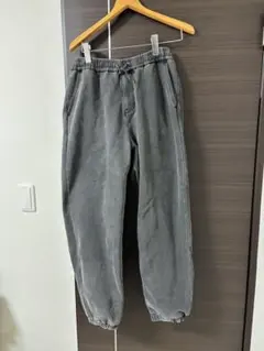 GU ウォームデニムストレッチワイドパンツ