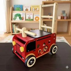 IM TOY ウォーカー＆ライド消防車 木製 手押し車のサムネイル