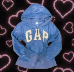 ★GAP ギャップ★短丈 パーカー 星柄 青 ブルー ドット y2k 平成ギャル