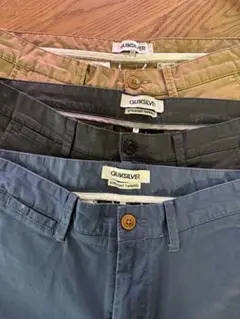 【まとめ売り】QUIKSILVER チノパン 3本セット（同サイズ）
