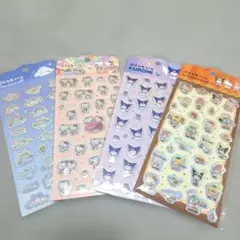 サンリオぷくっとシール4種セット キティシナモロールクロミサンリオキャラクターズ