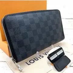 【美品】ルイヴィトン ジッピーオーガナイザー ダミエ グラフィット 長財布